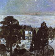 Edvard Munch White night oil painting on canvas